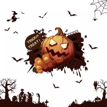 Static Unique Halloween Window Stickers Glass Clings For Eyecatching Store Displays