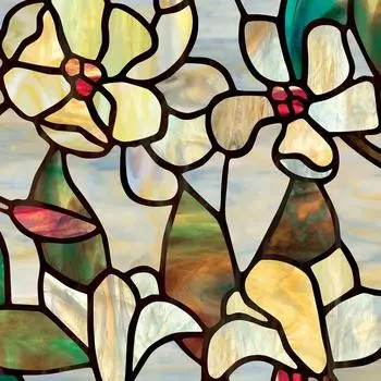 Статическая пленка для защиты окон, статическая пленка Magnolia, ПВХ, защита конфиденциальности, украшение дома, стеклянная фольга для окон, дверей, шкафов, столов 30x100cm