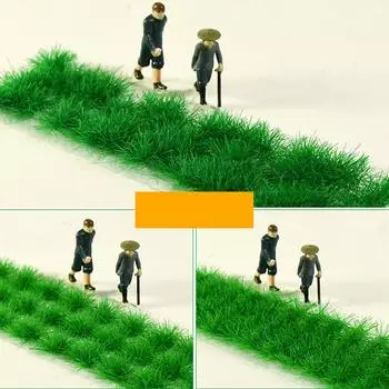 Статическая трава, неправильная модель, высота 8 мм, ландшафт благоустройства высокого города Grass Green