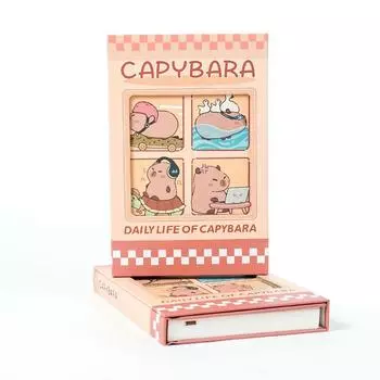 Stationery Capybara Notebook Hand Ledger Notepad Creative Diary Book Student розовый