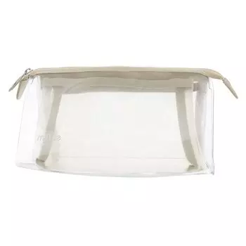 Stationery Cosmetic Bag Stationery Mitte Pencil Case Mesh Gusset Soft Beige Sun-Star Sun-Star