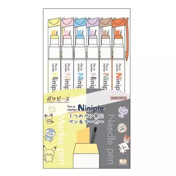 Stationery Pen Ninipie ST Set of S4591844 Sun-Star Pokmon Water-Based PokPeace Series, 6,