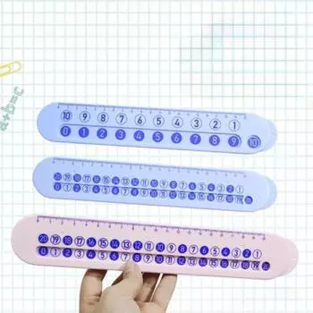 Stationery Straight Ruler Enlightenment Aid Student Ruler Number Decomposition Ruler Students розовый