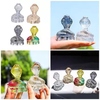 Статуэтка 2025 года Змеи, хрустальная статуэтка змеи, коллекционное украшение, китайская настольная полка, новогоднее украшение 1