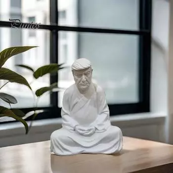 Статуэтка 45-го президента США, сидящая, кандидат в президенты США, статуя из смолы, скульптура, украшение для домашнего офиса, рабочего стола, орнамент белый