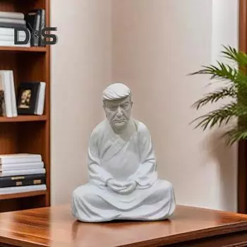 Статуэтка 45-го президента США, сидящая, кандидат в президенты США, статуя из смолы, скульптура, украшение для домашнего офиса, рабочего стола, орнамент белый