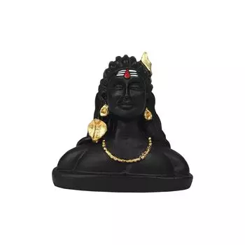 Статуэтка Адийоги Шивы | Мурти Махадева для приборной панели автомобиля | Черный | Место для медитации, Комната для пуджи, Домашний декор, Храм, Для подарка