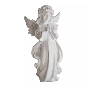 Статуэтка ангела, молитвенная скульптура ручной работы, коллекционные фигурки, подарок на день рождения Golden 1_30x15cm