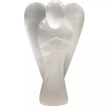 Статуэтка ангела с карманными крыльями из селенита, статуэтки-хранители для духовной связи, ангельский кристалл