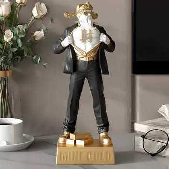 Статуэтка бога богатства Цай Шэнь, статуэтка для подарка на новоселье чёрный