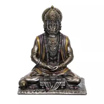 Статуэтка бога Ханумана для медитации, отделка из бронзы, выполненная вручную, идеальный подарок на праздник Хануман Джаянти для домашнего декора и духовных пространств