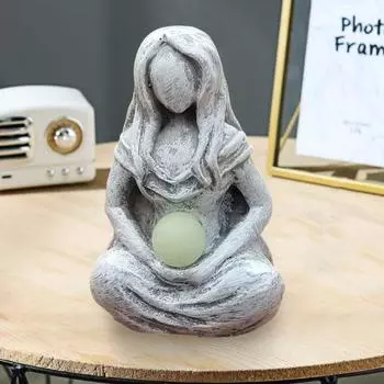 Статуэтка Богини Луны Скульптура Богини Луны из смолы Мини-статуэтка Богини на столешницу