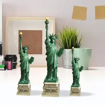 Статуэтка Богини Настольная Статуя Свободы Украшение из смолы Мини Стоящая Свобода S