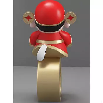 Статуэтка Будды Цай Шень для наружного украшения, фен-шуй статуя для офиса и входа красный