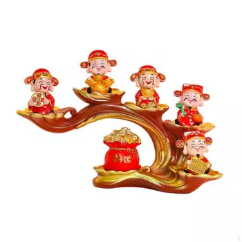 Статуэтка Cai Shen Денежное дерево Коллекционная декорация к весеннему празднику Style A