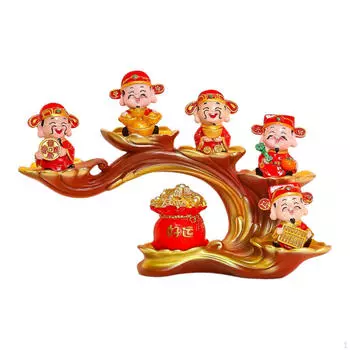 Статуэтка Cai Shen Денежное дерево коллекционный китайский декор на год Style A