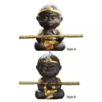 Статуэтка Чайная скульптура домашнего животного Маленький орнамент Статуя для стола Офис Домашняя чайная комната Декор