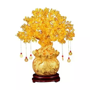 Статуэтка Денежного дерева, статуэтка Счастливого дерева для подарка на день рождения, книжной полки в кабинете S