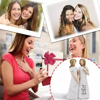 Статуэтка «Девушка в руке, сестра», статуэтка «Дружба», сувенир «Сестра, дружба», украшение домашнего стола One Size белый