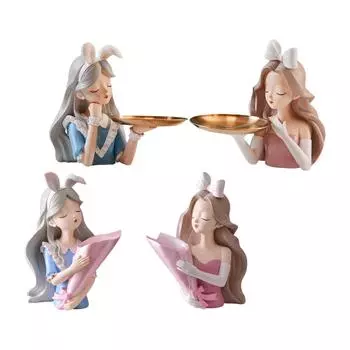 Статуэтка девушки, коллекция изделий ручной работы, роскошная креативная декоративная настольная фигурка для полки, столовой, прихожей, шкафа, подарок на день рождения