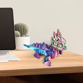 Статуэтка динозавра, напечатанная на 3D-принтере, яркий цвет, реалистичный вид, широко используемая мини-фигурка динозавра красный