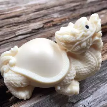 Статуэтка для чайной церемонии в виде черепахи-дракона, сделанная вручную, для украшения рабочего стола в офисе и гостиной B