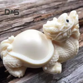 Статуэтка для чайной церемонии в виде черепахи-дракона, сделанная вручную, для украшения рабочего стола в офисе и гостиной A