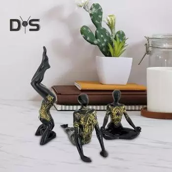 Статуэтка для йоги из смолы, фигурка дзен-йоги, украшение для домашнего рабочего стола, украшение для комнаты для медитации, комната для занятий йогой, подарок любителям йоги B