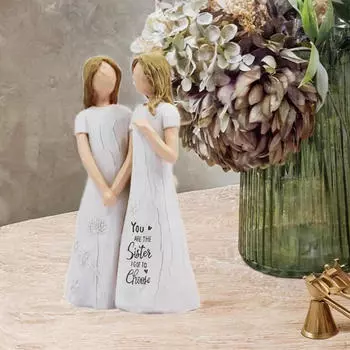 Статуэтка «Дружба для девочек», настольная фигурка, подарочное коллекционное украшение для дома, сестры, смола бежевый