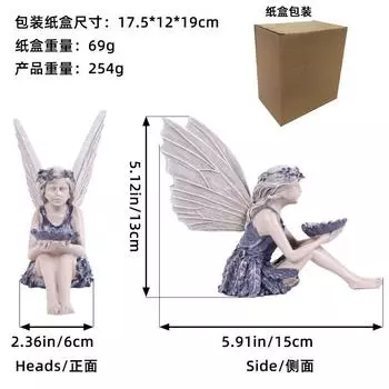 Статуэтка Феи Подсолнуха Ангел Смола Украшение Открытый Двор Сад Ремесла Декор