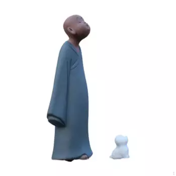 Статуэтка фиолетовая глина прочная, чайный сервиз аксессуары 8.5cmx5.5cmx20.2cm