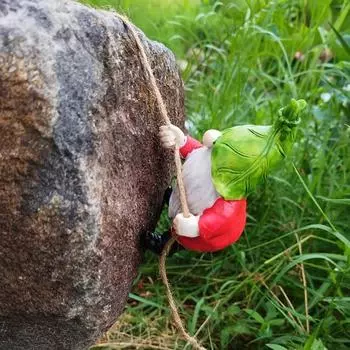 Статуэтка гнома, карабкающегося по саду, смоляной мини-подвесной гном, забавный карлик, карабкающийся по дереву, подвесной