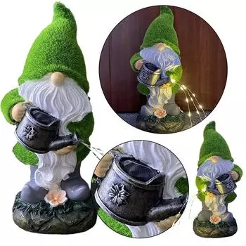 Статуэтка гнома на солнечной батарее, ночник, креативный дверной знак, приветственный знак, статуэтки гномов, украшение для рукоделия, рождественский декор для сада на открытом воздухе