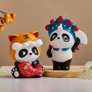 Статуэтка и скульптура панды из смолы, современный стиль, украшения для дома, аксессуары, офисный стол, миниатюрные фигурки, украшения