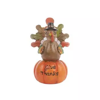 Статуэтка индейки из смолы Украшение на День благодарения Украшение на полку на День благодарения Украшение на День благодарения Украшение на День благодарения One Size