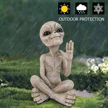 Статуэтка инопланетянина из смолы для сада, декор для пришельца-марсианина