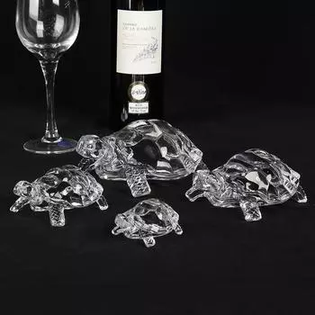 Статуэтка из хрустальной черепахи, миниатюрная статуэтка черепахи, китайское украшение фэн-шуй для домашнего офиса, аксессуары для украшения стола