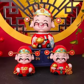 Статуэтка из мультфильма «Бог удачи» из смолы, удачная новогодняя статуэтка, аксессуары для дома и офиса Style 4