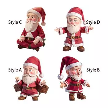 Статуэтка из смолы, подарочный стол, рождественские украшения Санта-Клауса, стоящая фигурка Санта-Клауса для камина, домашнего шкафа, гостиной, автомобиля