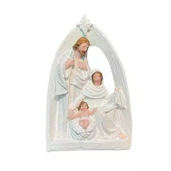 Статуэтка из смолы «Святое семейство», рождественская статуэтка, рождество Иосифа, Девы Марии, рождение Иисуса Христа. белый