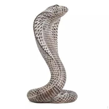 Статуэтка китайского зодиака змея, фигурка животного, скульптура из смолы, статуэтка на Рождество чёрный