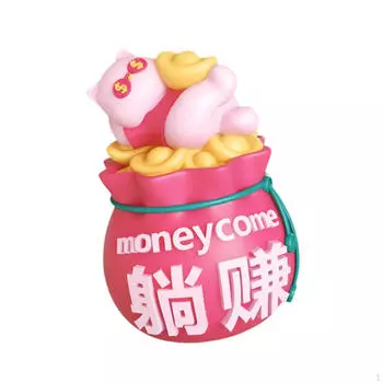 Статуэтка кошки «Счастливчик», статуэтка «Рог изобилия», настольное украшение, скульптура «Процветание» для камина розовый