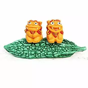 Статуэтка Kubakasaya Shisa Сувенир из Окинавы Вход Горькая тыква Shisa Удача Фэн-шуй Теплый талисман удачи Рюкю