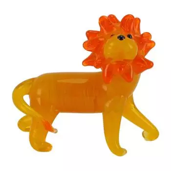 Статуэтка льва из хрусталя, прозрачное милое стекло, коллекционные фигурки животных, украшение для офиса и гостиной