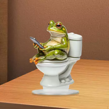 Статуэтка лягушки, акриловая табличка в виде животного, настольная поделка, подарочное украшение для стола, фигурка на Рождество