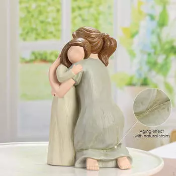 Статуэтка мамы и дочки, скульптура, художественные промыслы, креативное настольное украшение, декоративная статуэтка