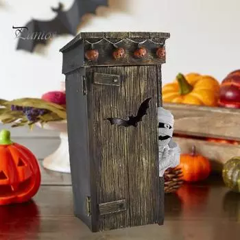 Статуэтка мумии для туалета на Хэллоуин, жуткая забавная статуэтка мумии для туалета, реалистичное украшение на Хэллоуин, статуэтка мумии, подарок для семьи и друзей 1pc