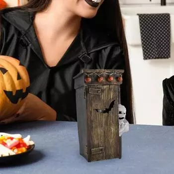 Статуэтка мумии для туалета на Хэллоуин, жуткая забавная статуэтка мумии для туалета, реалистичное украшение на Хэллоуин, статуэтка мумии, подарок для семьи и друзей 1pc