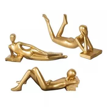 Статуэтка мыслителя из смолы, современное золотое украшение для стола, полка для учебы, статуэтка мыслителя, домашний декор, статуэтка мыслителя, искусство