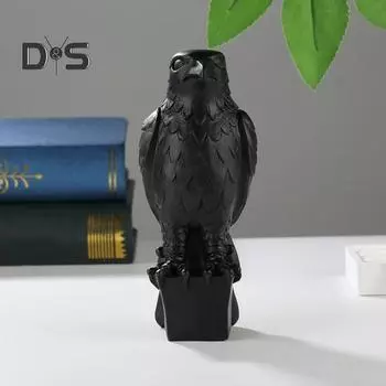 Статуэтка орла из смолы, мини-статуэтка орла, украшение для стола, однотонная стоящая скульптура орла для домашнего офиса, декор eagle